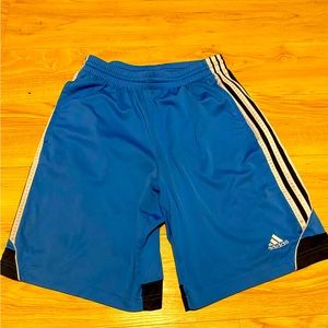 Adidas Clima Lite Blue Basketball Shorts with Pockets, Boys XL
